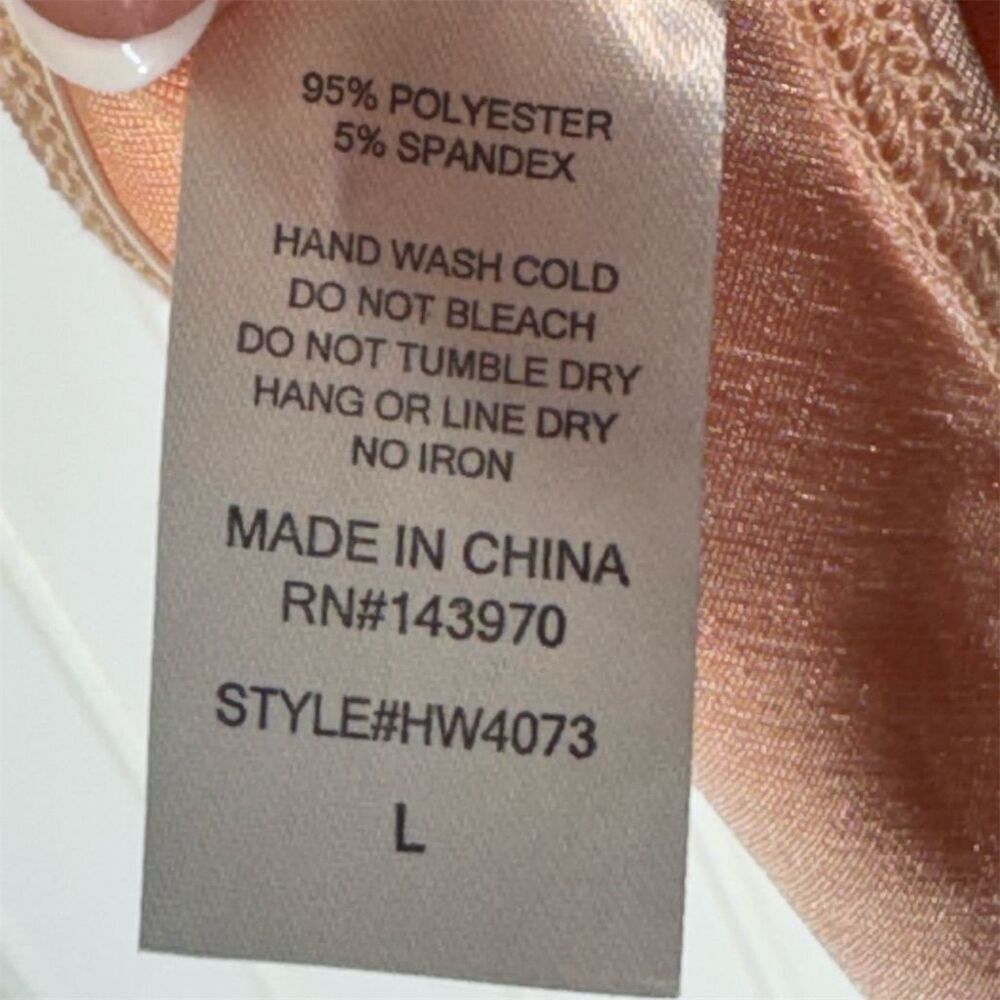 Charlotte Russe Shimmer Peach Halter Bodysuit L Y2K Party Clubwear Cyber 2000s - Picture 7 of 7